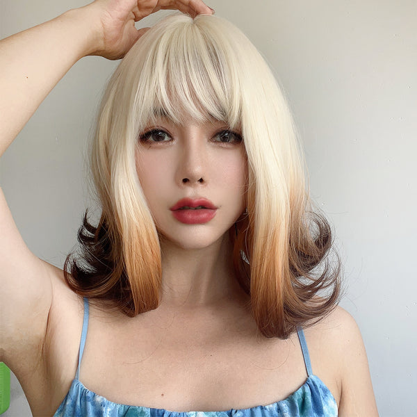 16-inch |Light Blonde Brown Ombre Short hair Bob | SM1667