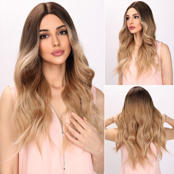 26-inch | Brown Ombre Loose Wave without Hair Bangs | SM8058