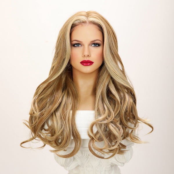22-inch | Blonde  bodywave  hair  Lace Front Wigs | SM9223
