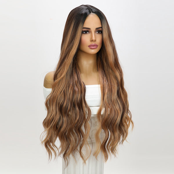 30 Inches |Grayish-brown highlights | Daily Style |Curly Hair | SM9232