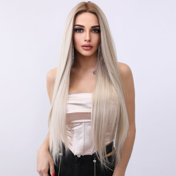 30-inch |Ombre Blonde Straight  Hair  Lace Front T part| SM9021