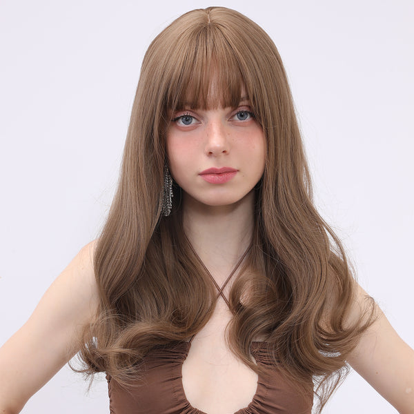 20-inch | Light Brown Loose Wave with Bangs | SM8012-2