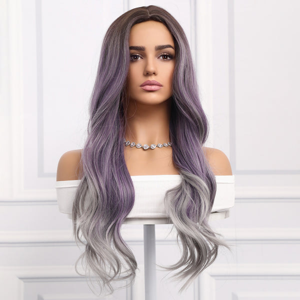 26-inch | Ombre Purple Loose Wave without Bangs | SM5116