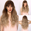 26-inch | Ombre Gold Loose Wave with Bangs | SM6096