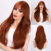 26-inch |  Red Brown Loose Wave with Bangs | SM8011