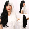 24-inch | Black And Withe body wave with hair bangs/SM9015 Cospaly