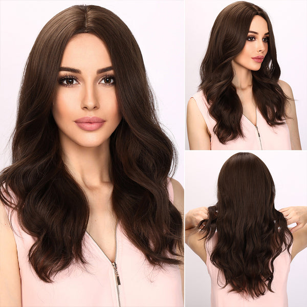 22-inch | Brown Loose Wave without Hair Bangs | SM8057