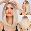 18-inch | Ombre White Gold Straight Bob without Bangs | SM316