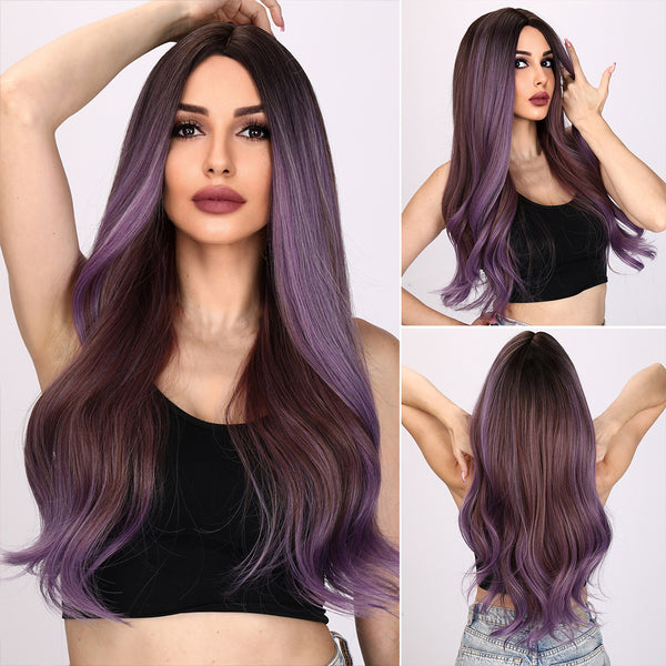 26-inch | Ombre Purple Loose Wave without Bangs | SM8039