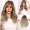 24-inch | Ombre Gold Loose Wave with Bangs | SM049