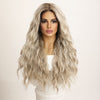 26-inch | Ombre Gray Curly hair Hightlight Lace Front Wigs | SM9017