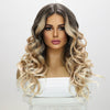 22-inch | Ombre Gray Curly hair  Lace Front Wigs | SM9035
