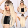 30-inch | Ombre White Gold Straight with Bangs | SM5217
