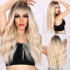 26-inch | Ombre White Gold Loose Wave with Bangs | SM8008