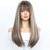 24-inch | Brown Highlight with Bangs | SM1216