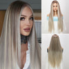 28-inch | Ombre Blonde   Highlight Front T Part party wig  | SM9227