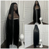 0/Nicki Minaj 170cm  Lace Front Wigs Super Long Straight Black Wig For Women Middle Part Synthetic Wig For Daily Party Use