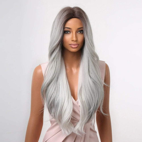28-inch | Ombre White Grey | Loose Wave | SM2052