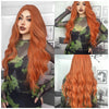 30-inch | Orange Loose Wave without Hair Bangs | HO1067-A